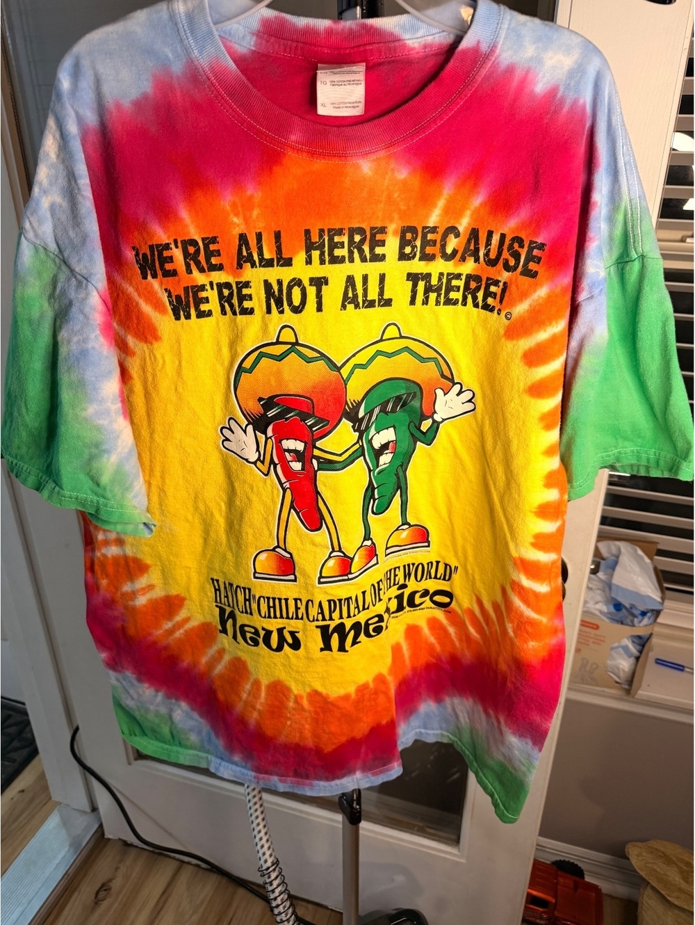 Gildan Tie-Dye T-Shirt Men XL Multi Color New Mexico High Chile Capital